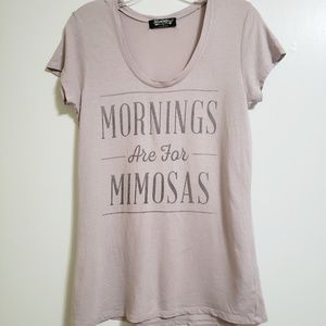 Signorelli Mornings Are For Mimosas Cap Sleeve Tee